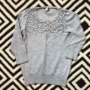 J. Crew | Floral Cutout Sweater